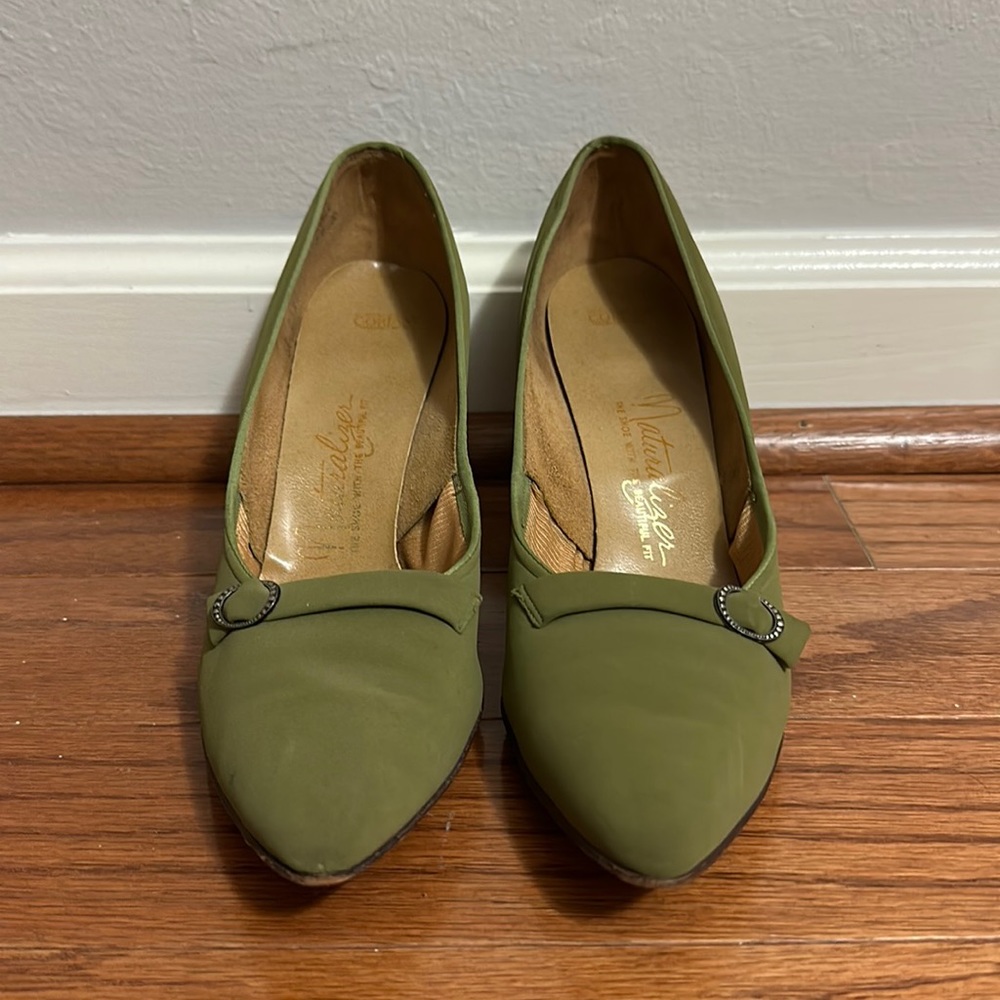 Naturalizer Green Pointed Toe Pumps